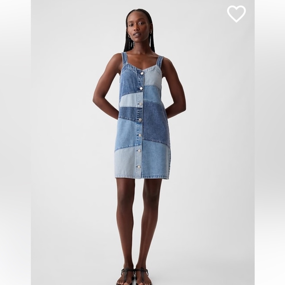 Gap Patchwork Denim Mini Dress NWT
